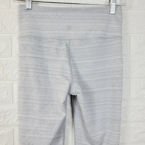 ATHLETA High-rise Jacquard Chaturanga Leggings | Light Gray | Textured | Size-S - Picture 8 of 11